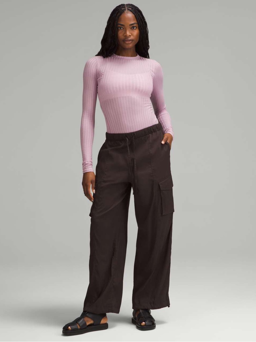 Lululemon Wundermost
Ribbed Wool Crewneck Long-Sleeve Bodysuit
Rose Blush